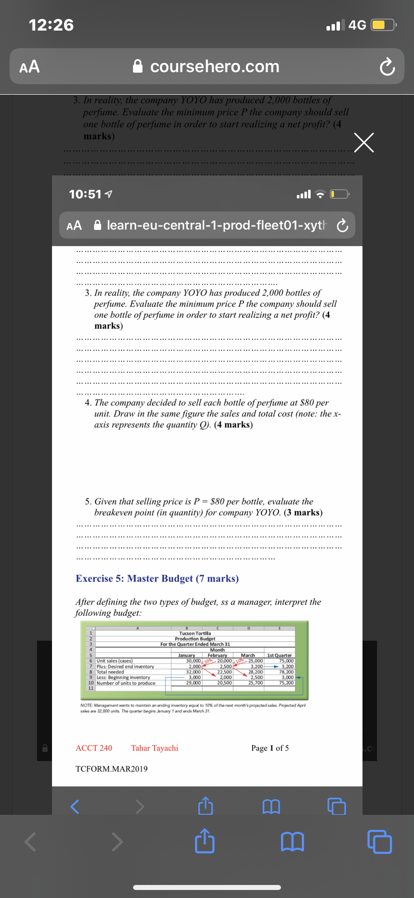 Use word document please 12:26 101 4G AA coursehero.com C 3. In