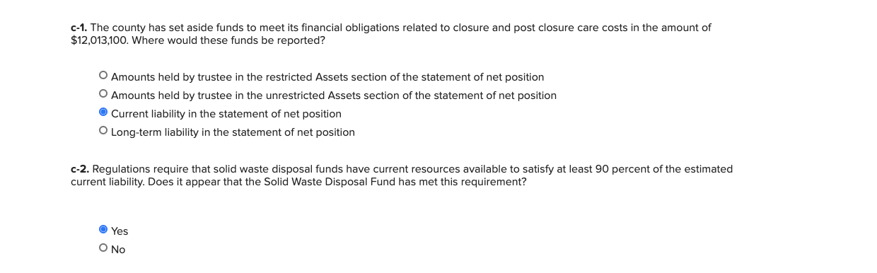 the citizens of the county. The following events occurred during the county's