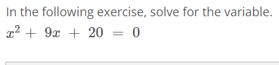 21 = 0In the following exercise, solve for the variable. (a -