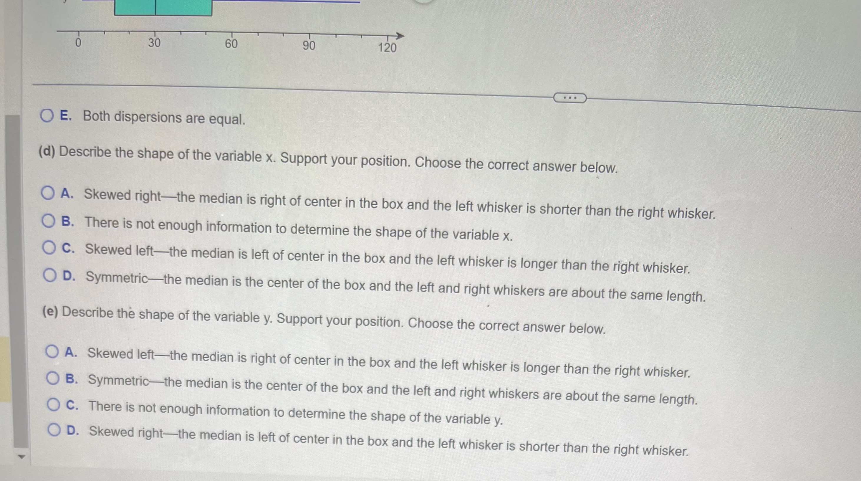  30 60 90 120 . . . O E. Both dispersions