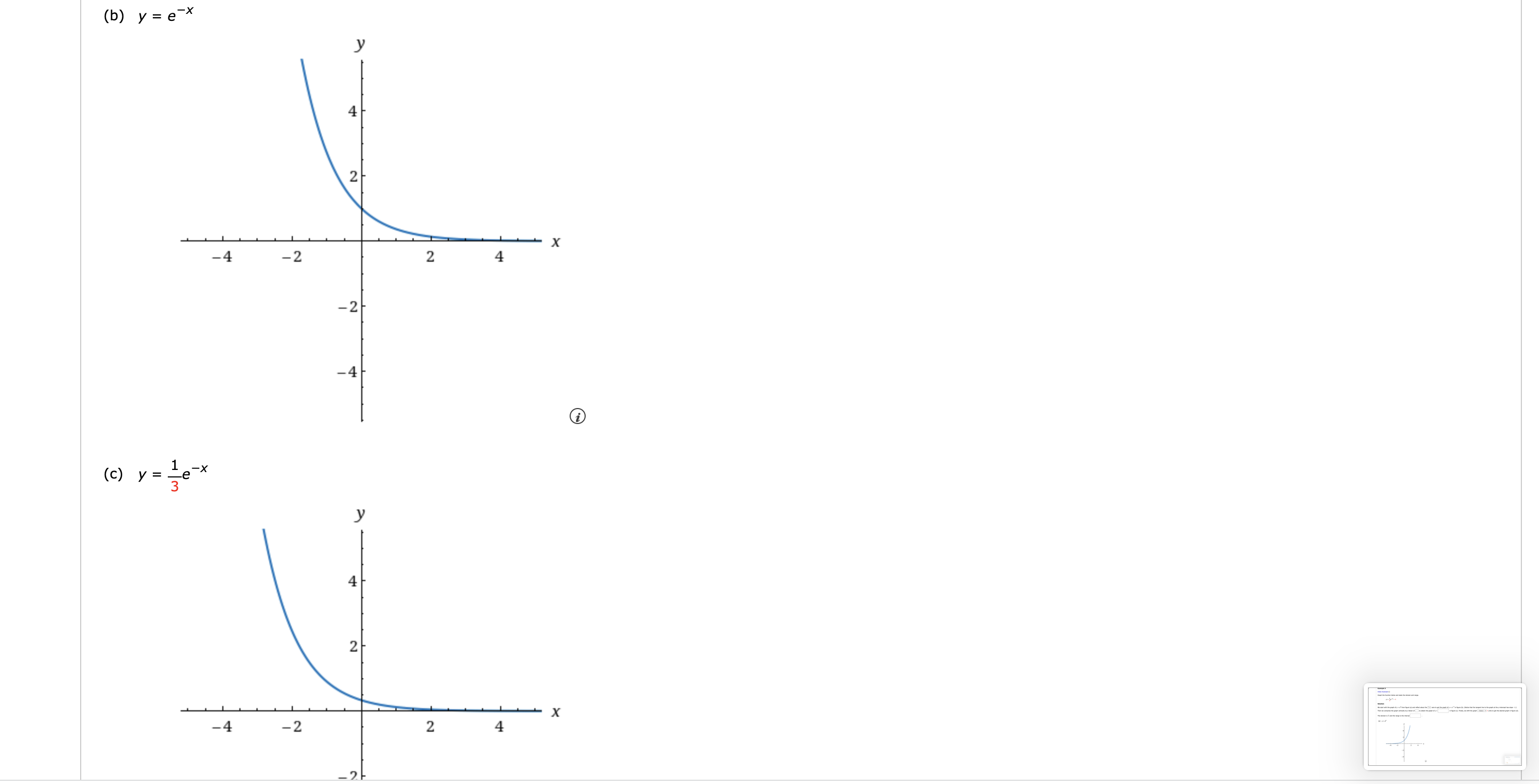 the domain and range. Solution We start with the graph of y