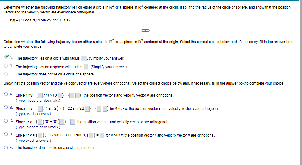 of the object. b. Find the acceleration of the object. r(t) =