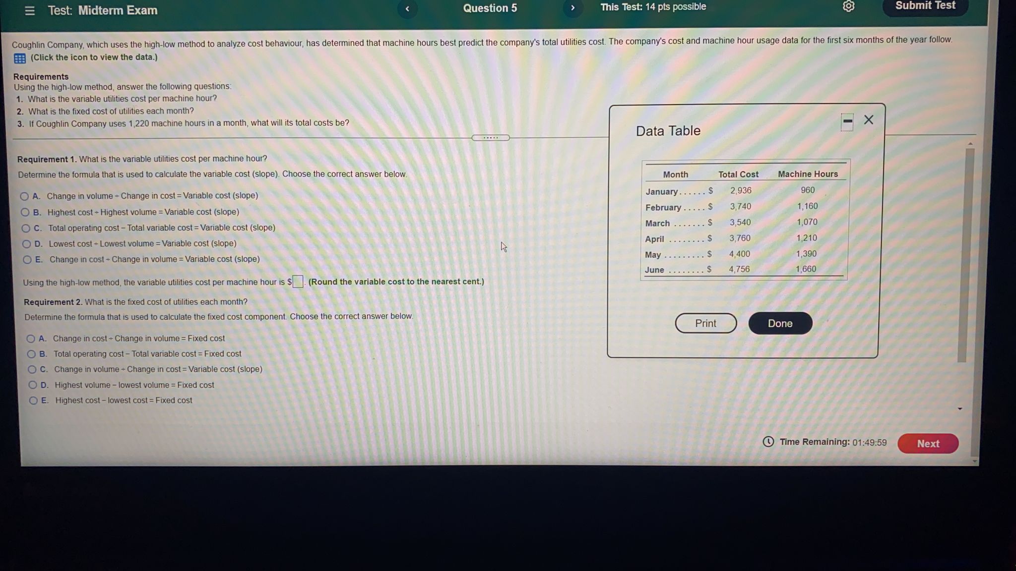 second pic is scrolled down Test: Midterm Exam Question 5 This Test: