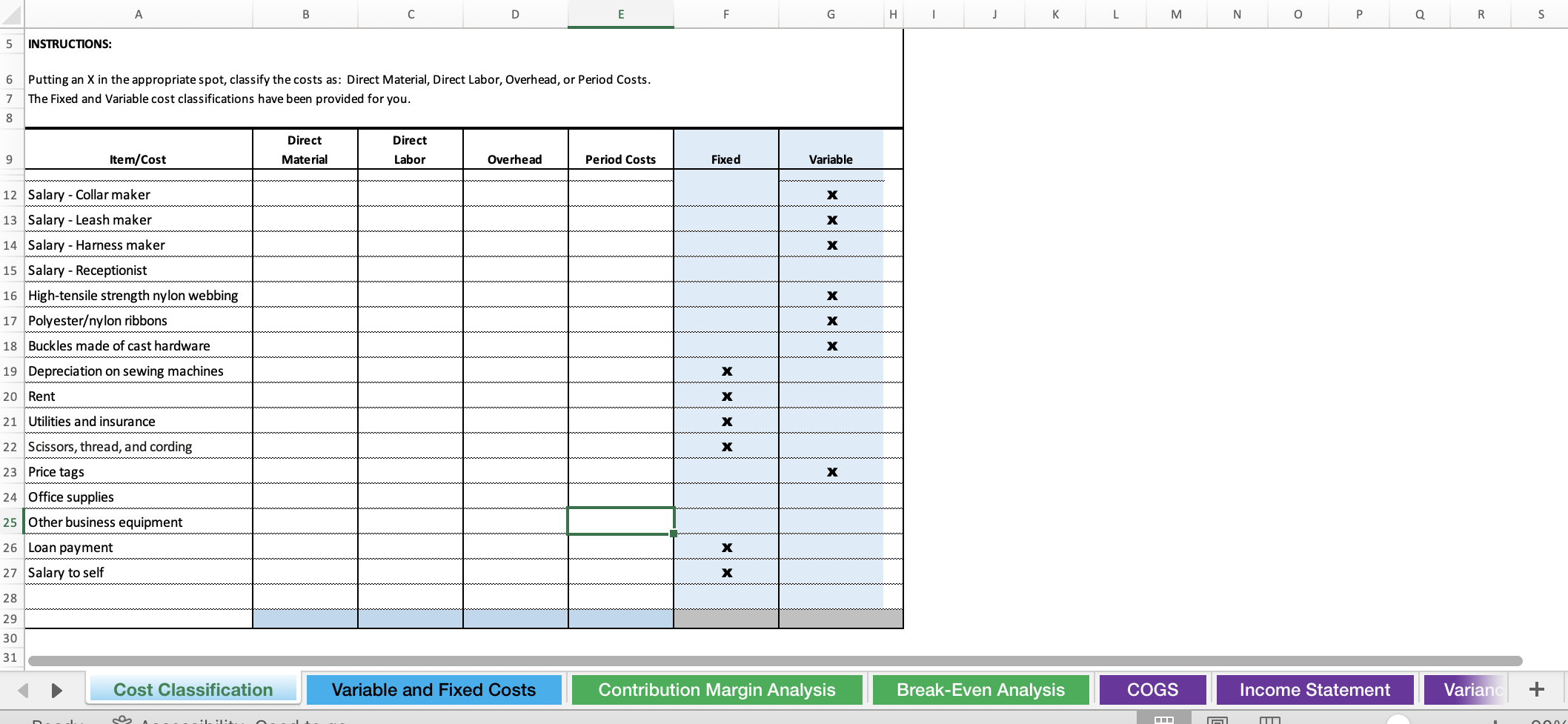 have found a workshop space you can use for sewing your products.