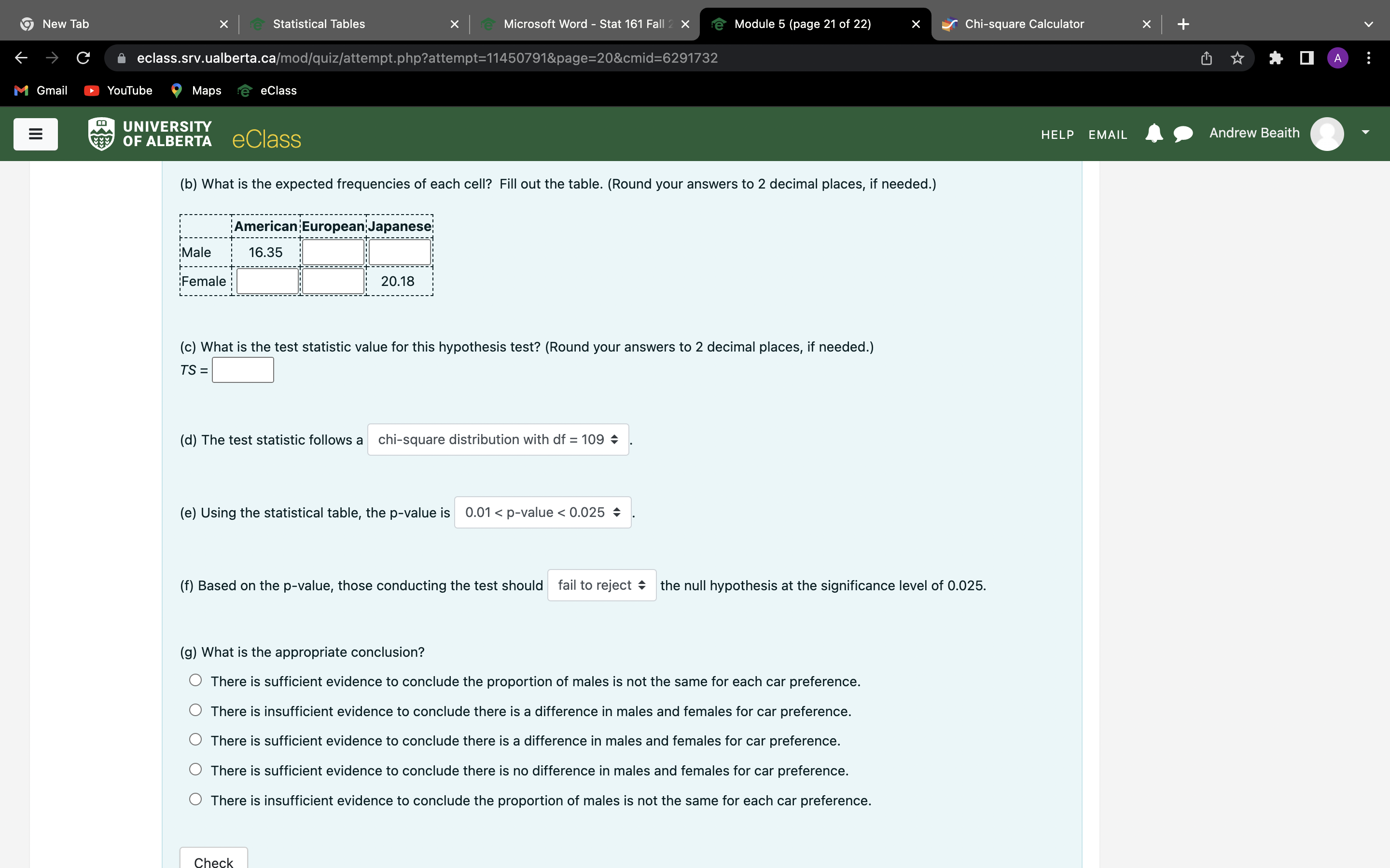 5 (page 21 of 22) X .f Chi-square Calculator X i +