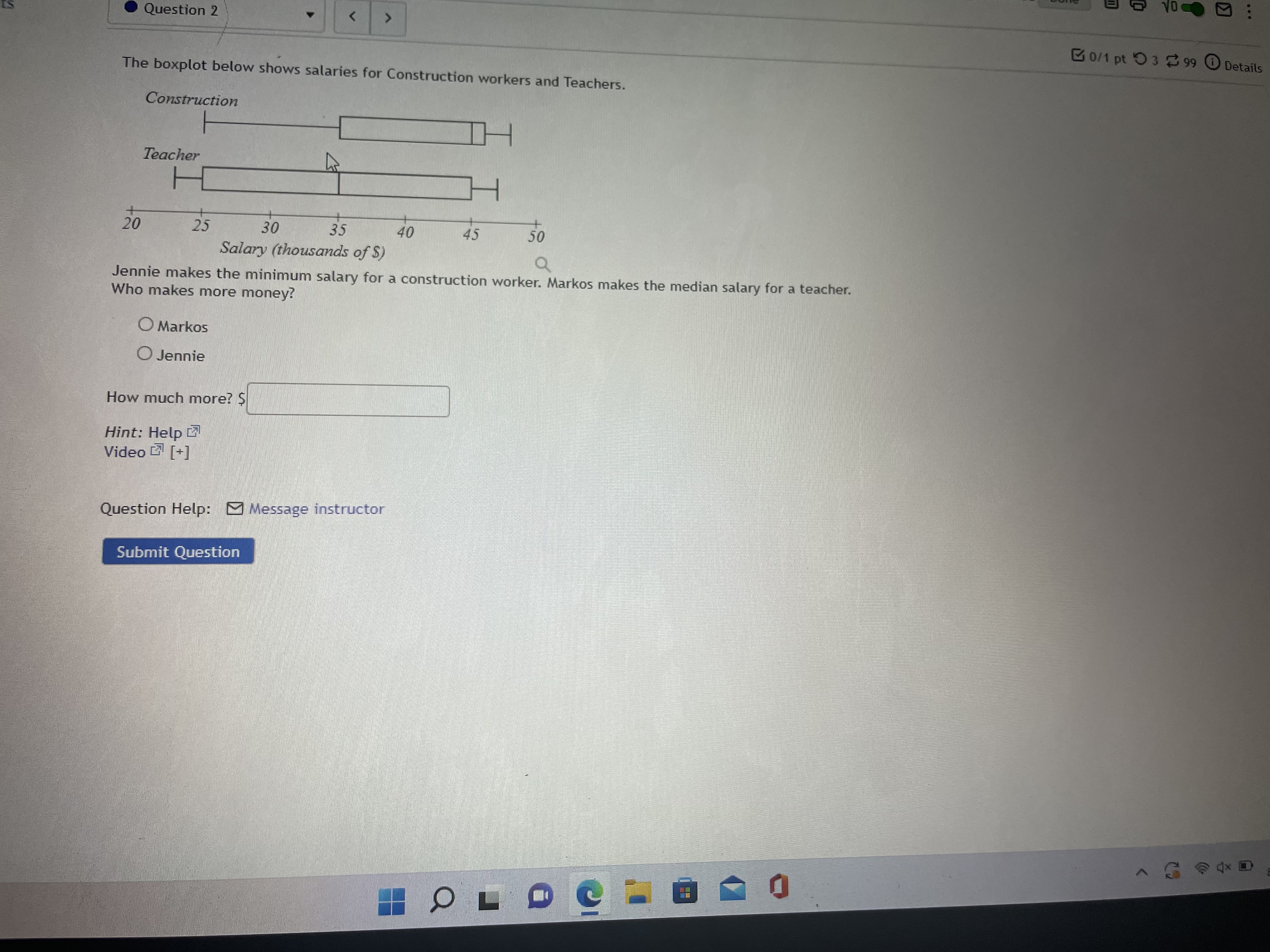 0 : Question 2 0/1 pt 9 3 99 0 Details