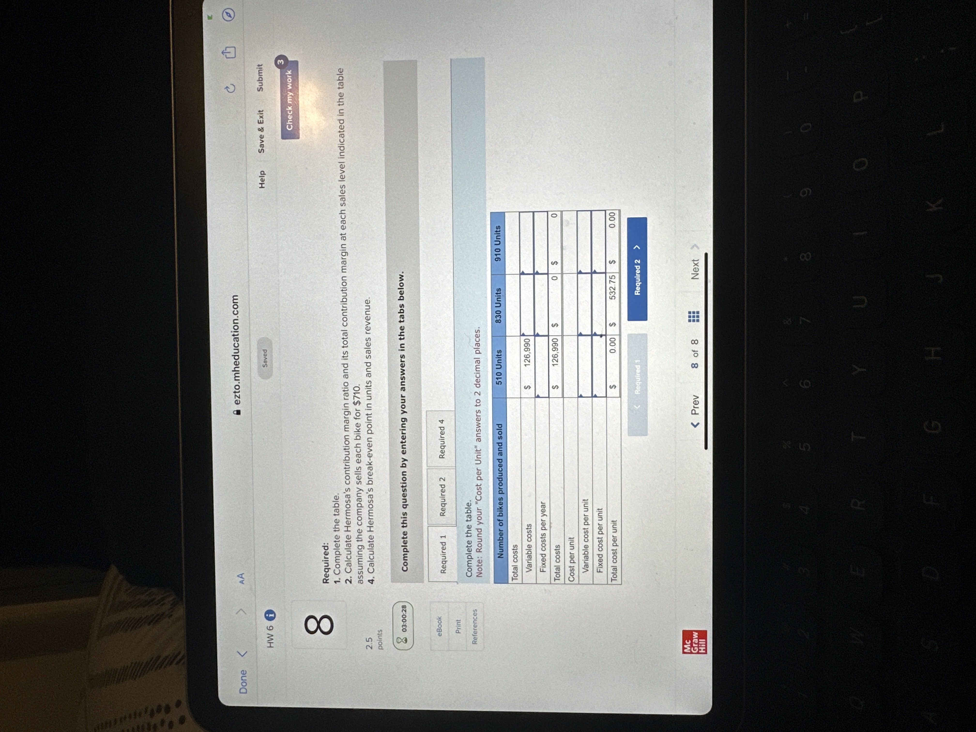 6 i Check my work 8 PA6-1 (Algo) Calculating Contribution Margin, Contribution