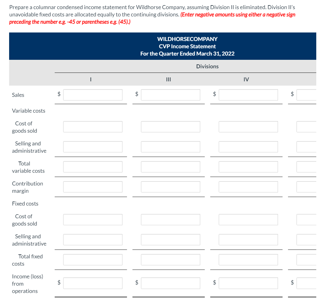 four operating divisions. During the first quarter of 2022, the company reported