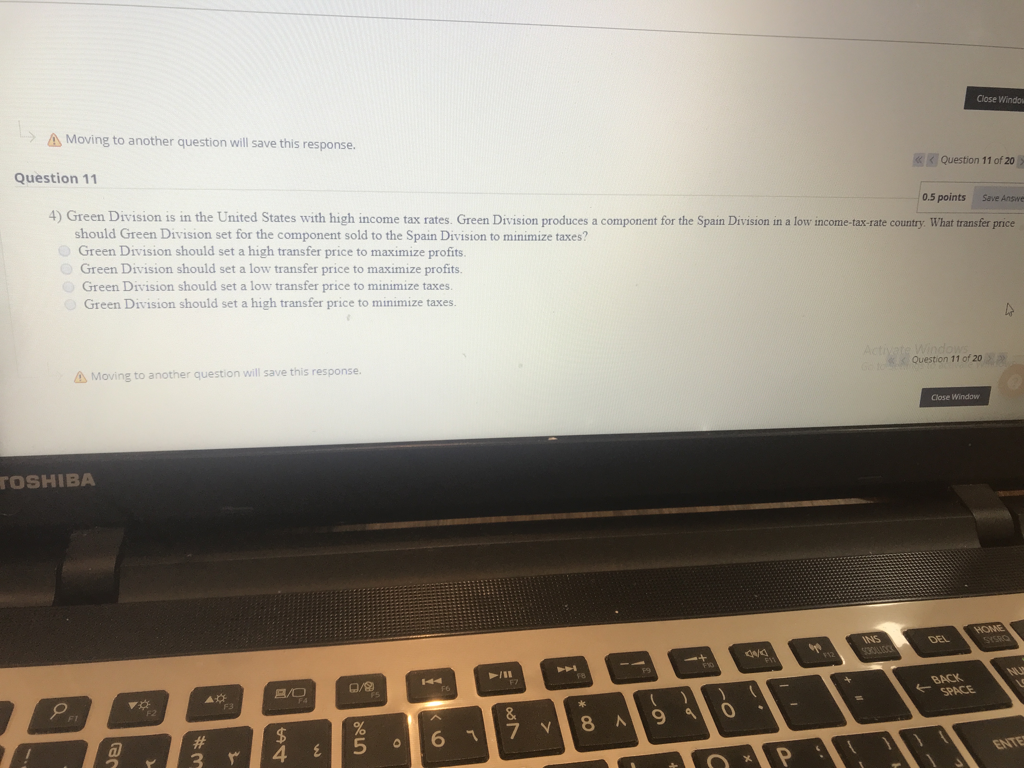 Cfcse Windoi ) Moving to another question will save thiS response. v'