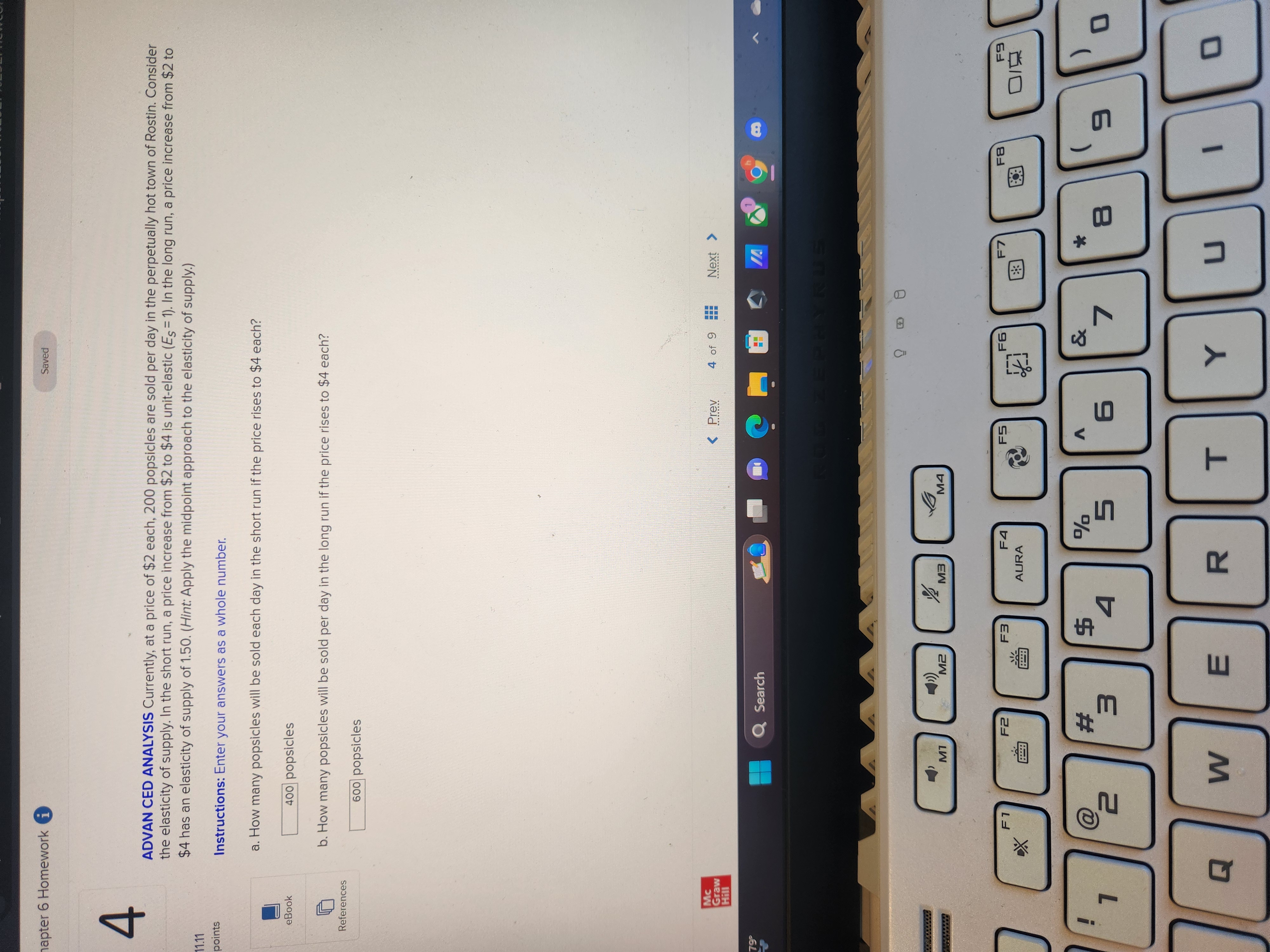 demand schedule. Product Quantity 11.12 Price Demanded points $ 50 5 40