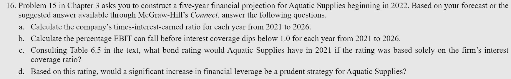  16. Problem 15 in Chapter 3 asks you to construct a
