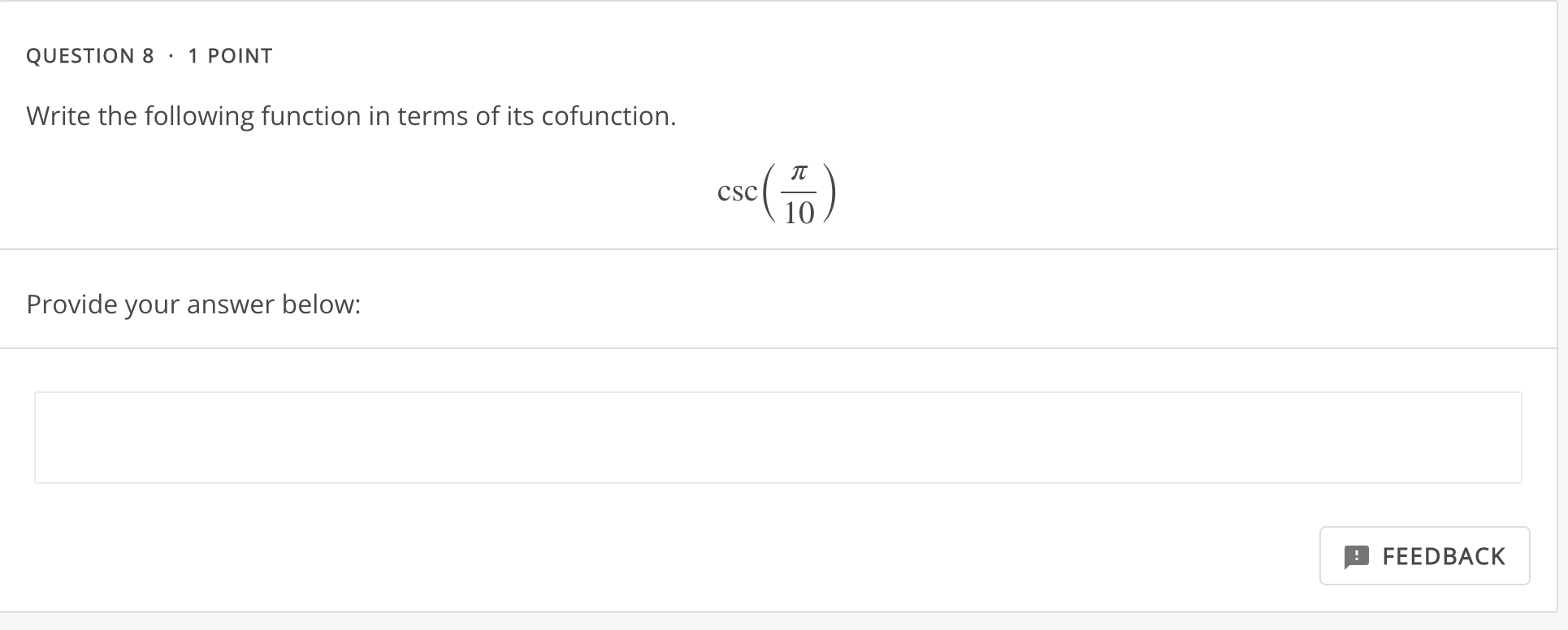 QUESTION 3 ' 1 POINT Which expression is equivalent to cos ()tan
