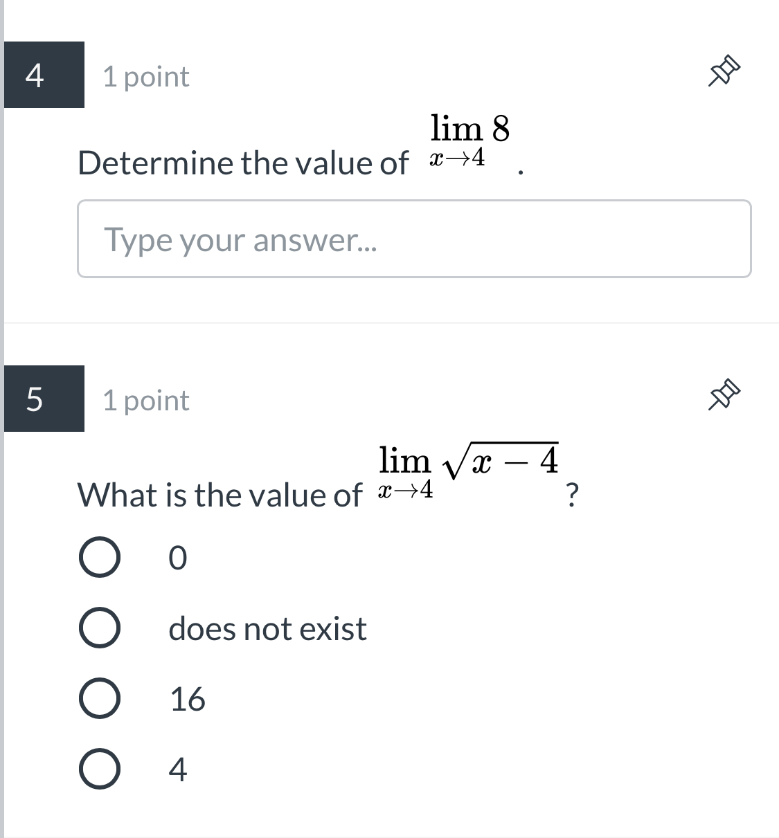 true and 2 for false. lim h (as) = 0 m>0 limh(:r:)