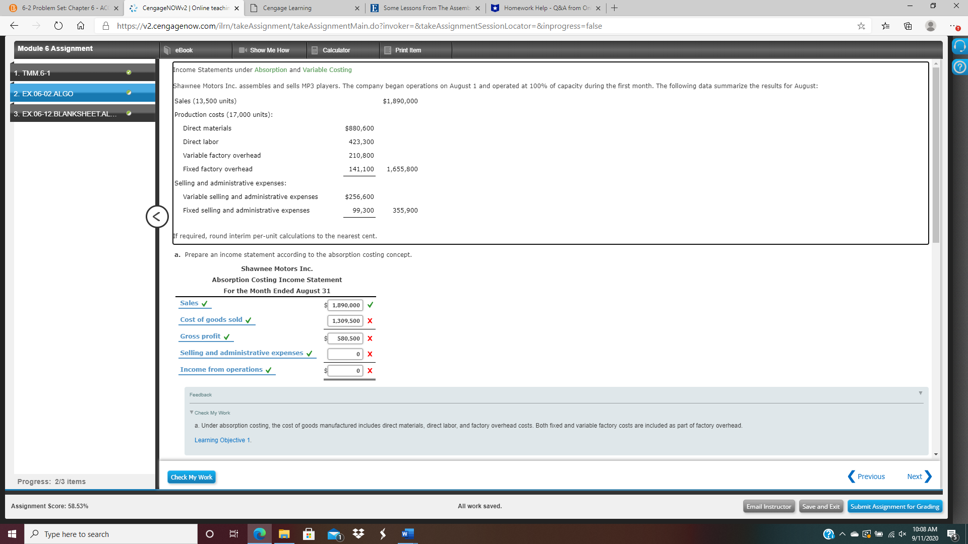 Nothing seems to work. B 6-2 Problem Set: Chapter 6 - AC(