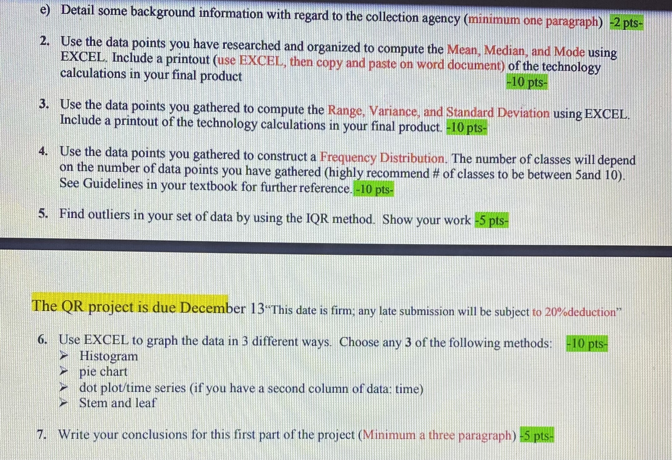 this project and explain to me with clear examples of what I