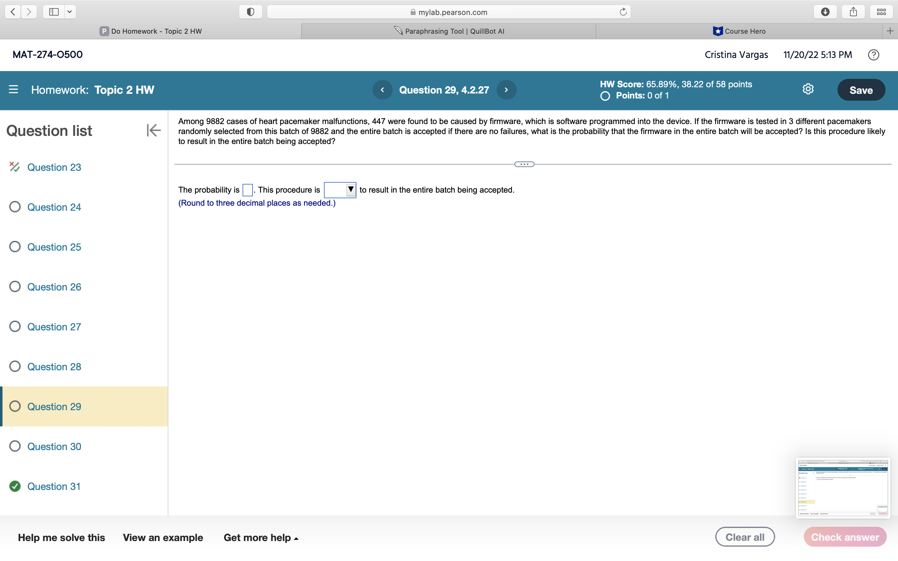  O V mylab.pearson.com C 888 P Do Homework - Topic 2