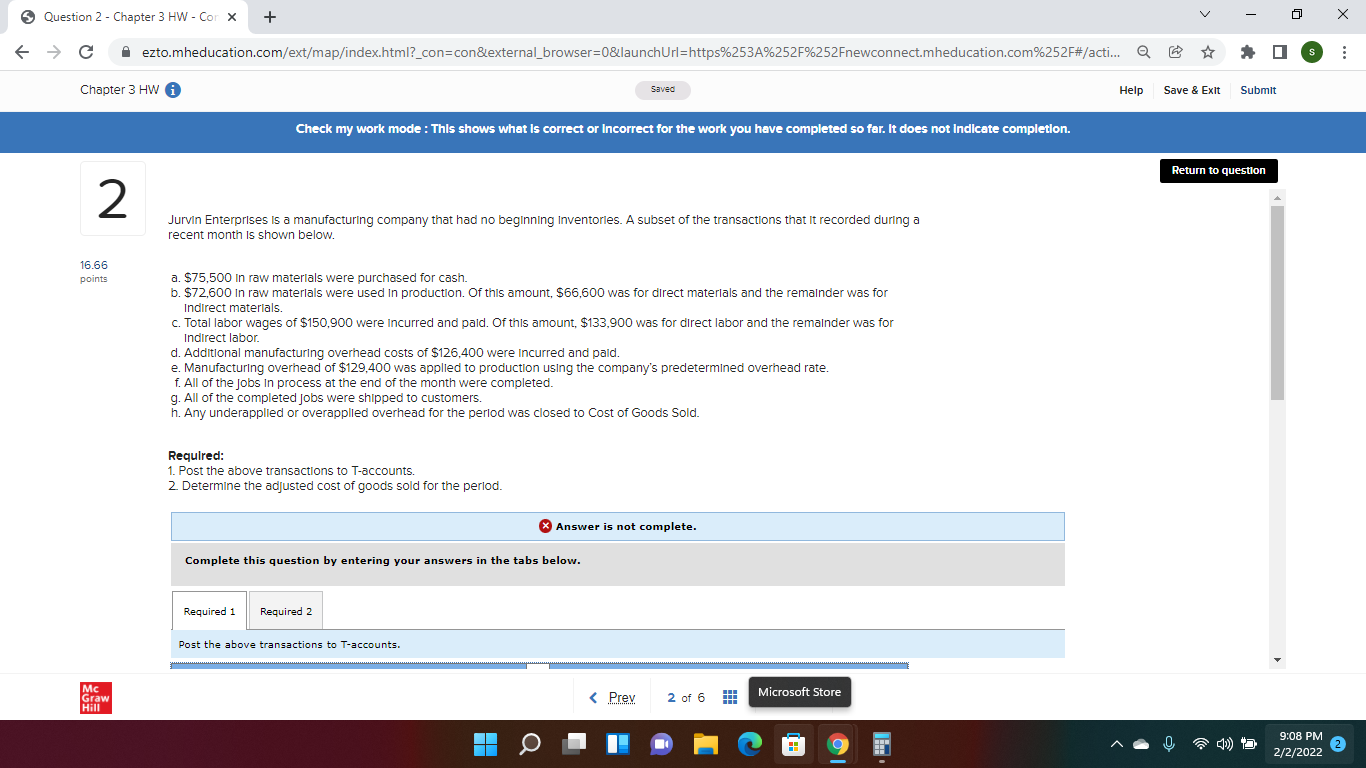  Question 2 - Chapter 3 HW - Cor X + V