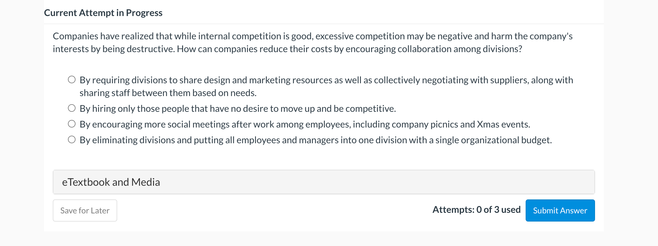  Current Attempt in Progress Companies have realized thatwhile internal competition is