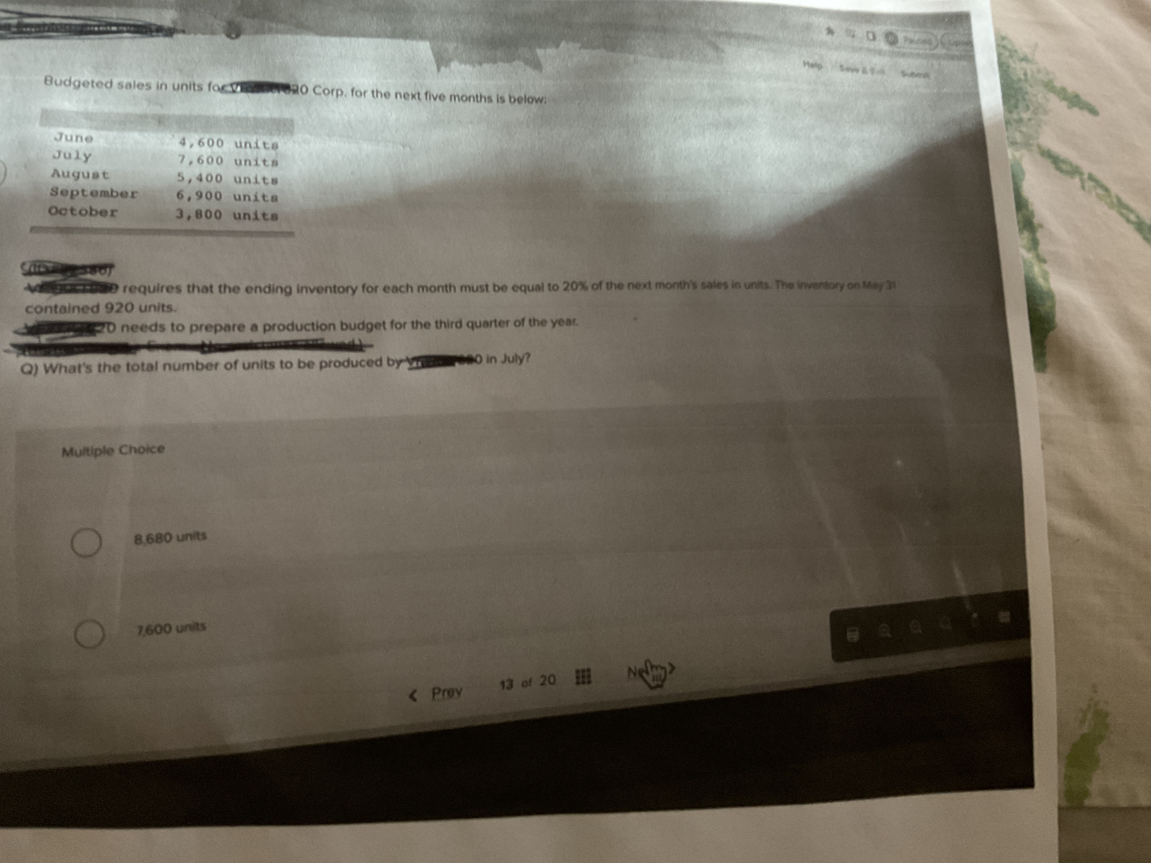 70% 60% Segment Margin $7,000 $13,000 Total net operating income for >