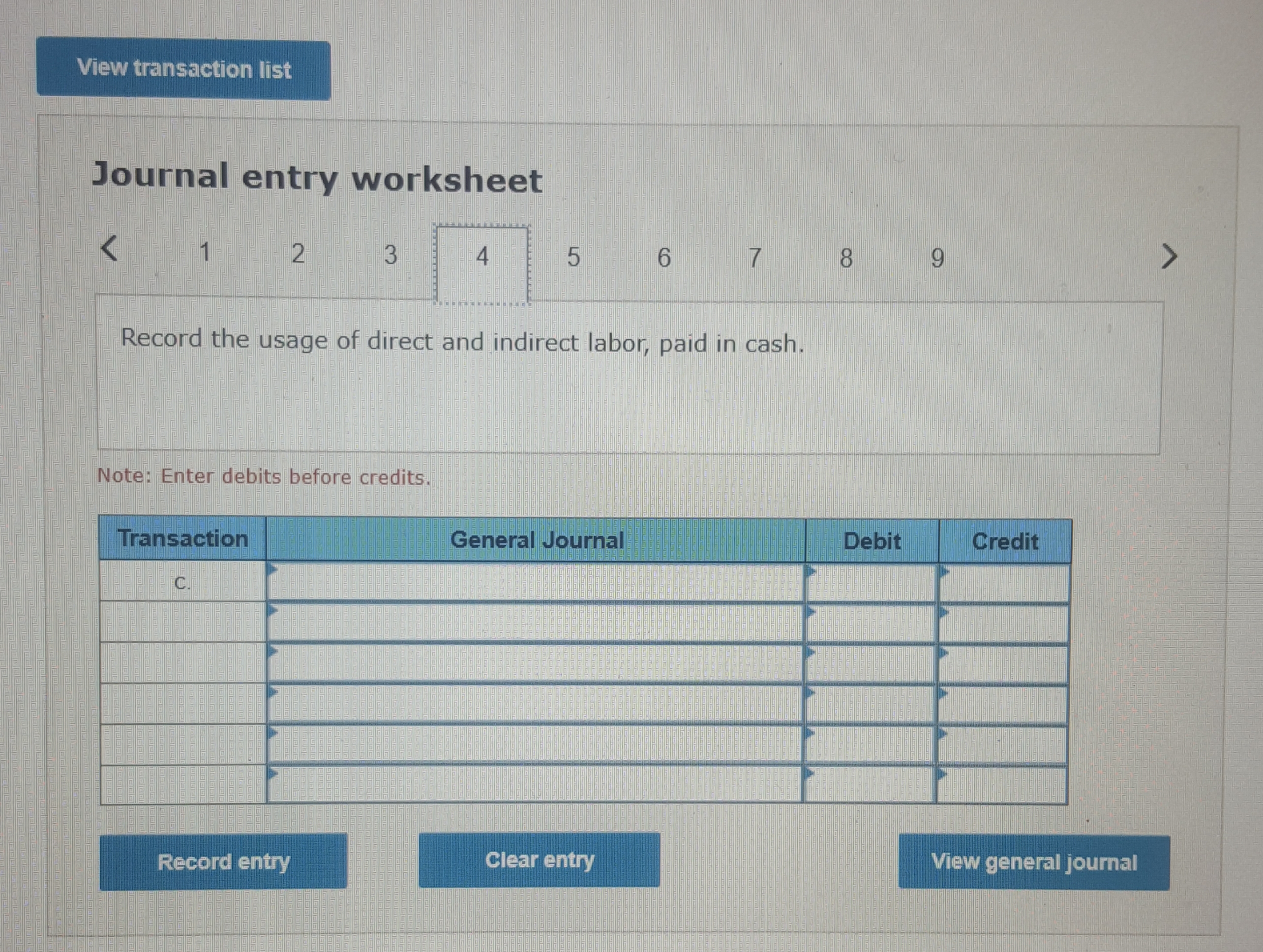 g for a company in its first month of operations. a. Raw
