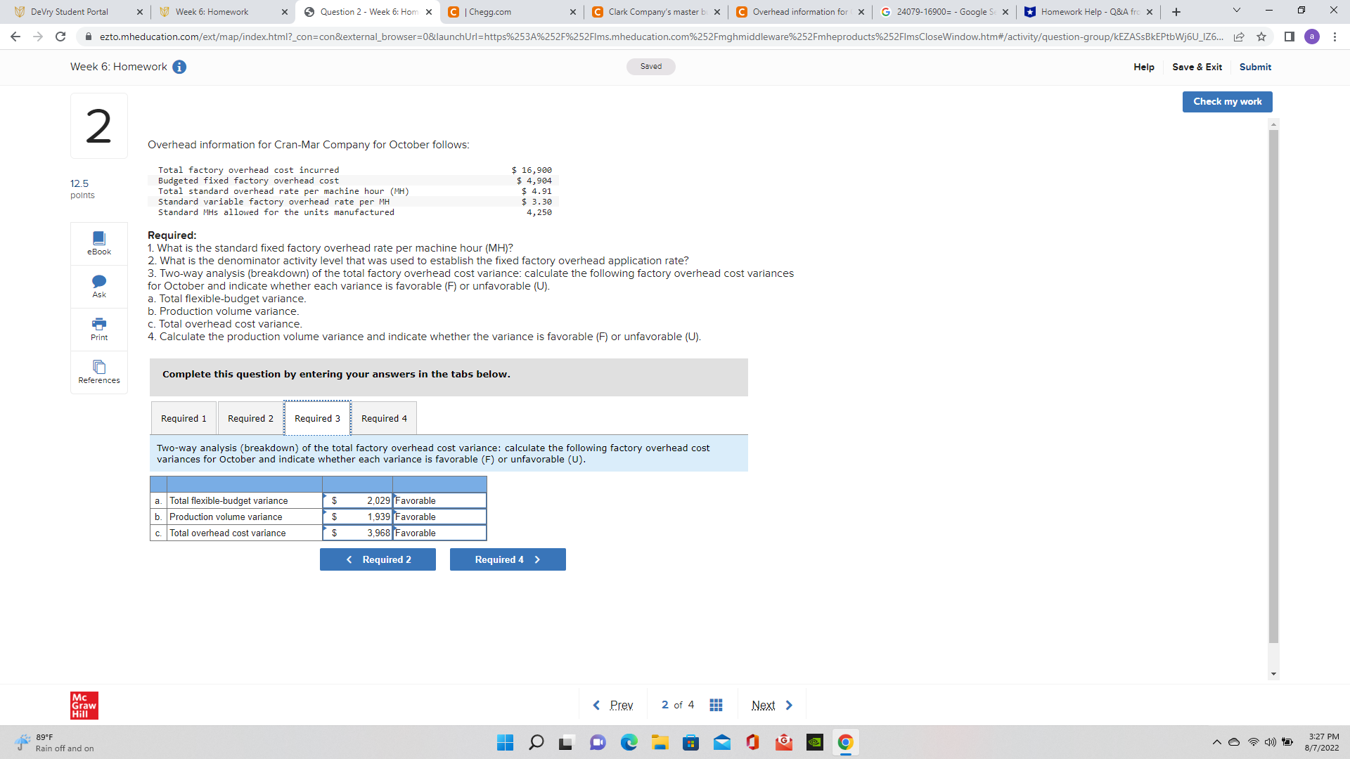 - Week 6: Hom X C | Chegg.com x | Clark Company's
