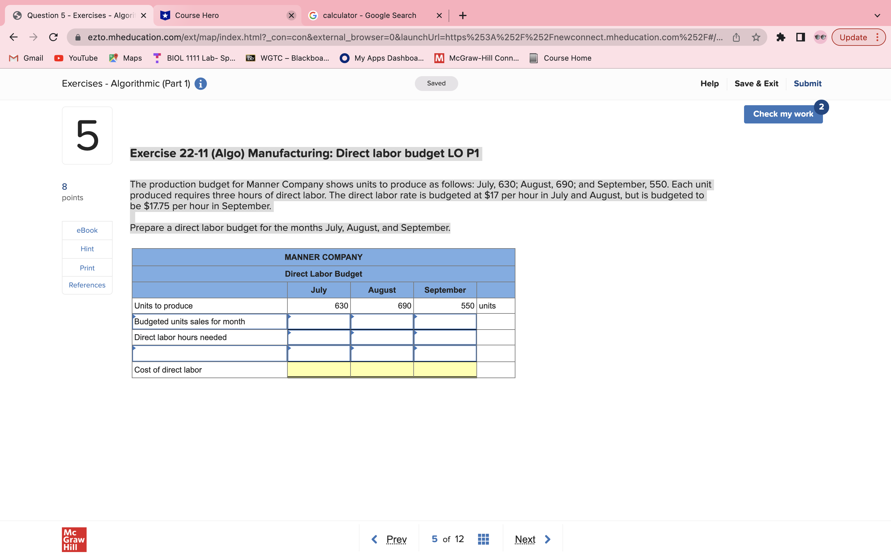  Question 5 - Exercises - Algori X Course Hero X G