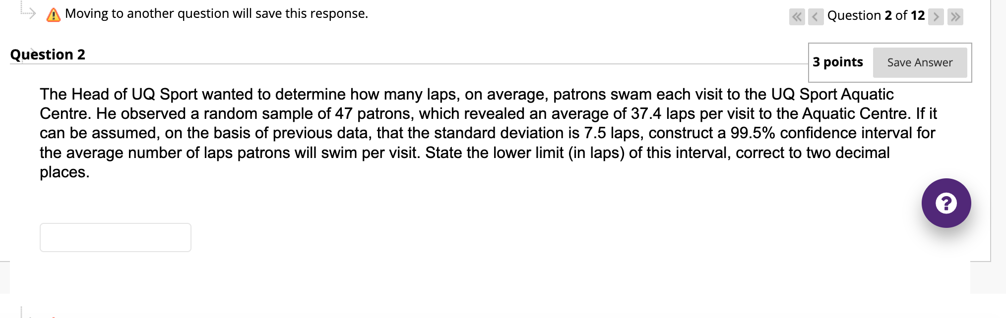  /L\\ Moving to another question will save this response. Question 2