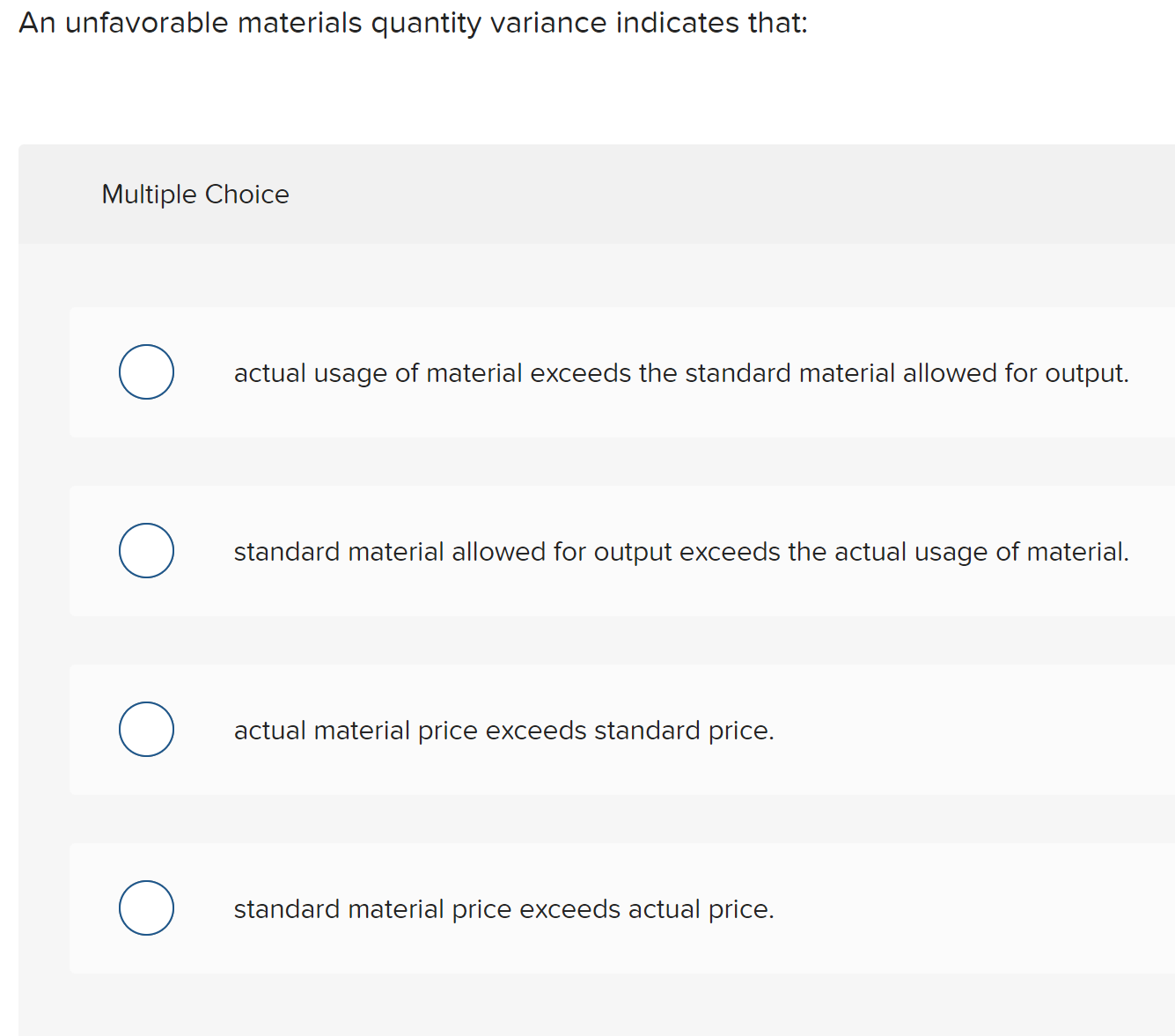 is impossible to have a favorable labor rate variance and unfavorable variable