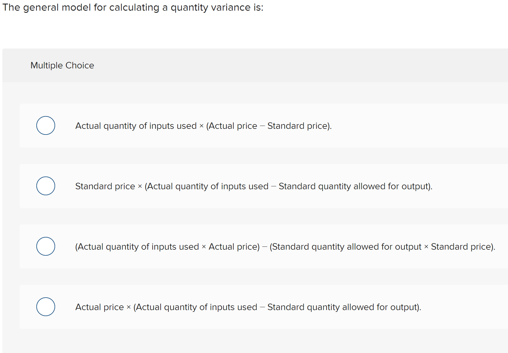 overhead rate variance for the same period. True or False An unfavorable