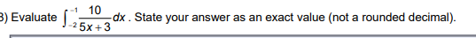 as an exact value (not a rounded decimal). 1- x22) Evaluate (10*