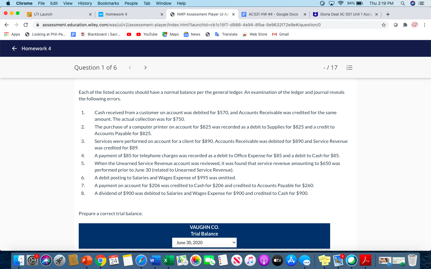 People Tab Window Help Thu 2:19 PM Q E ... LTI Launch