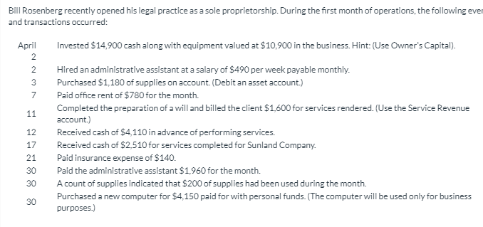 attached below, use that information to journalize the transactions based on the