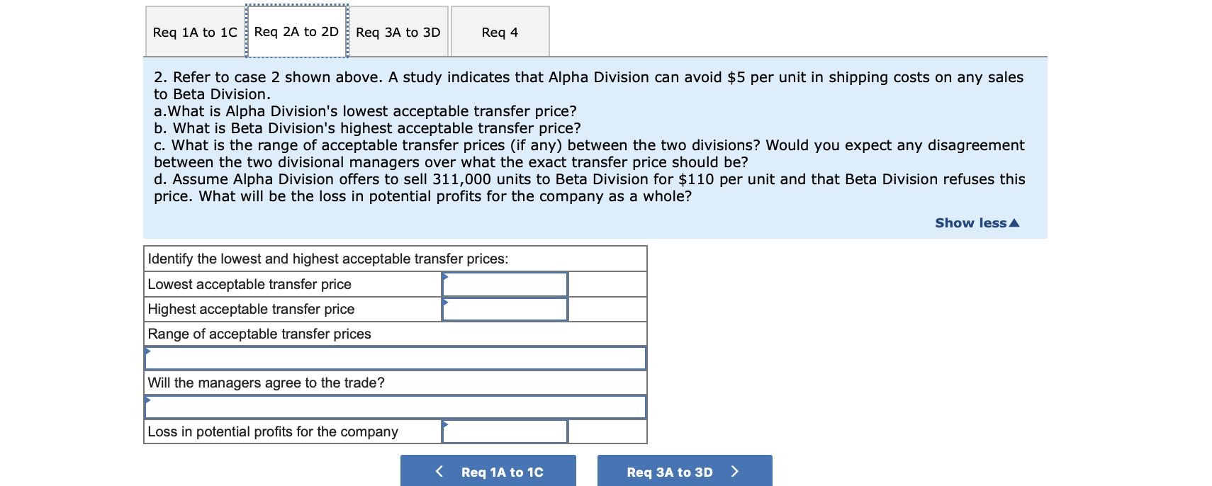 based on their own division's return on investment (ROI). Assume the following