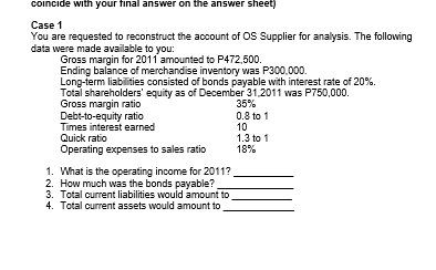 accounts of Mckeon Company for the fiscal year ended May 31.2011, and