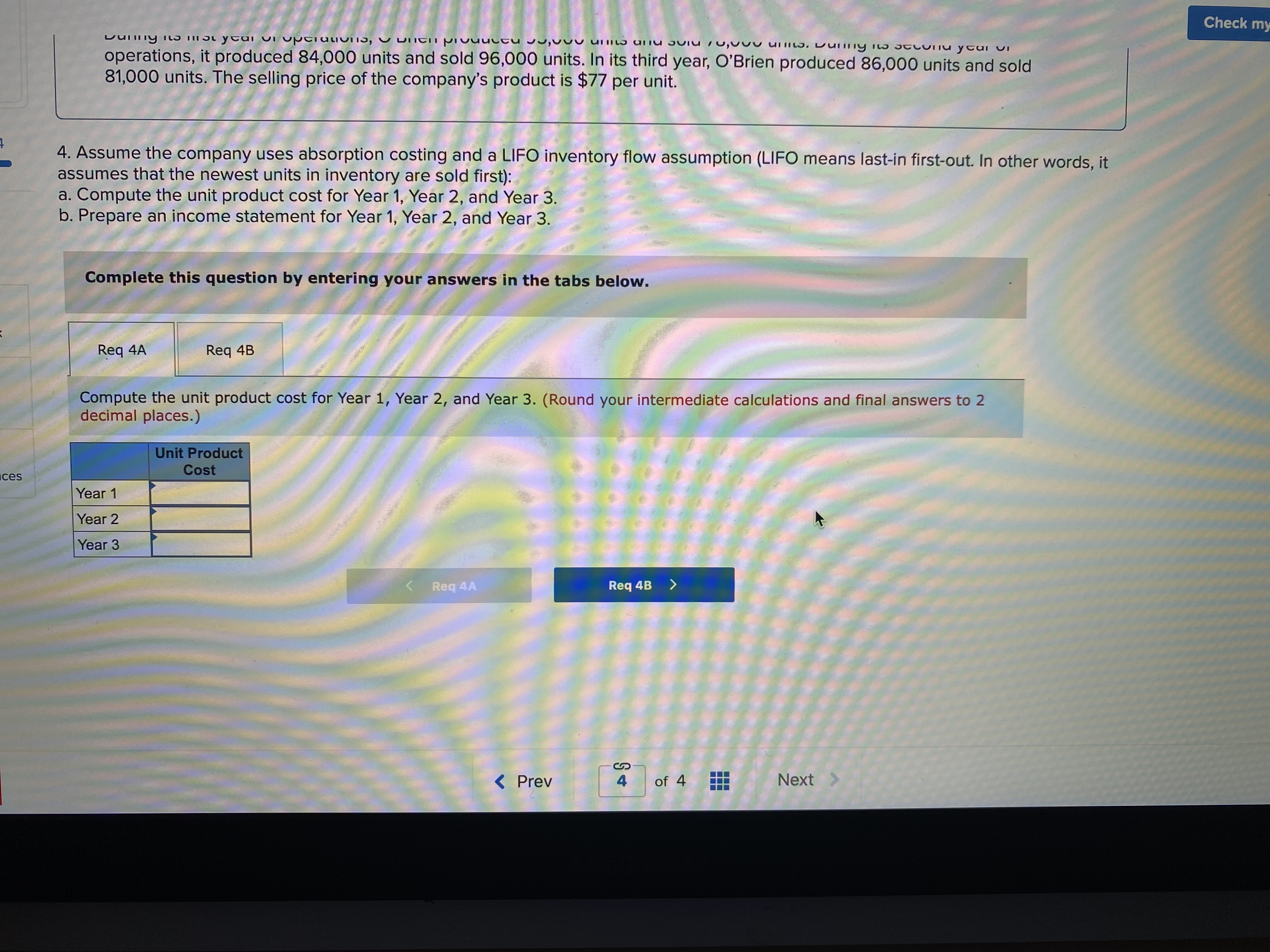 in the previous attempt. Required information [The following information applies to the