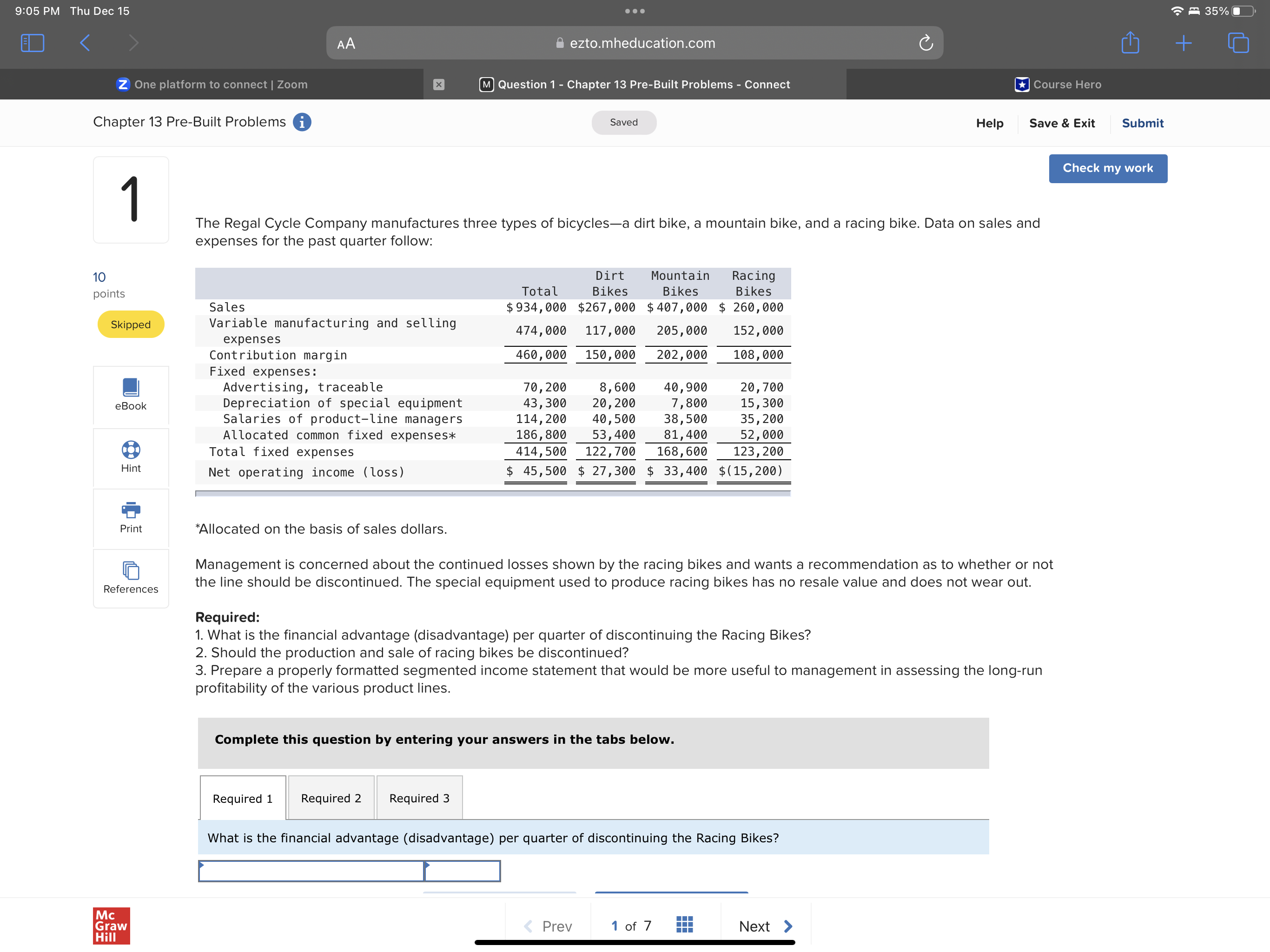 - Chapter 13 Pre-Built Problems - Connect ('nni-m Him, Chapter 13 PreBuilt