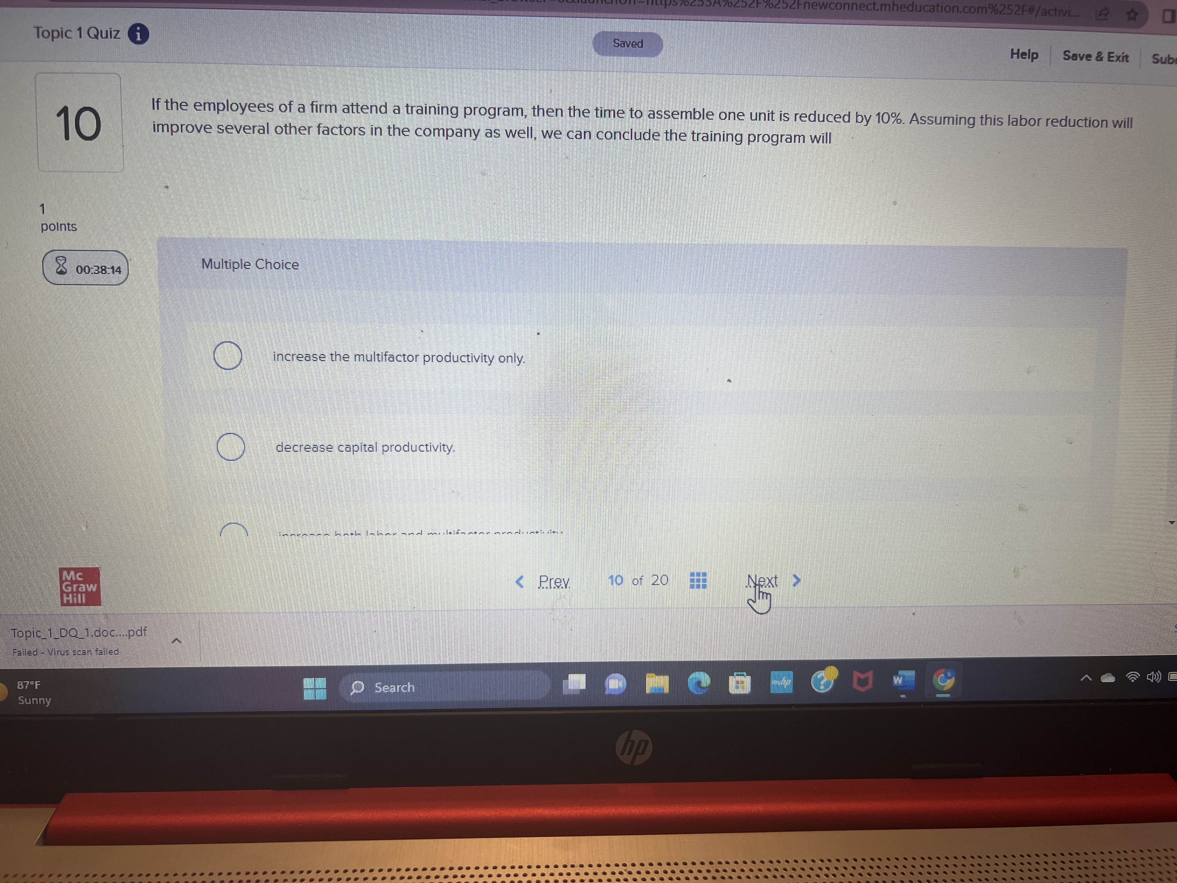 is delivered to customers Mc Graw _DQ_1.doc....pdf Virus scan failed O Search