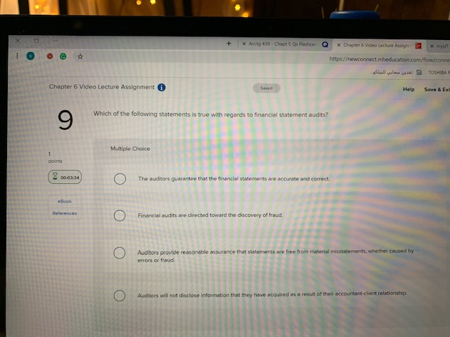 Actg 419 . Chapt 5 0% Flacthem Q * Chapter & Video