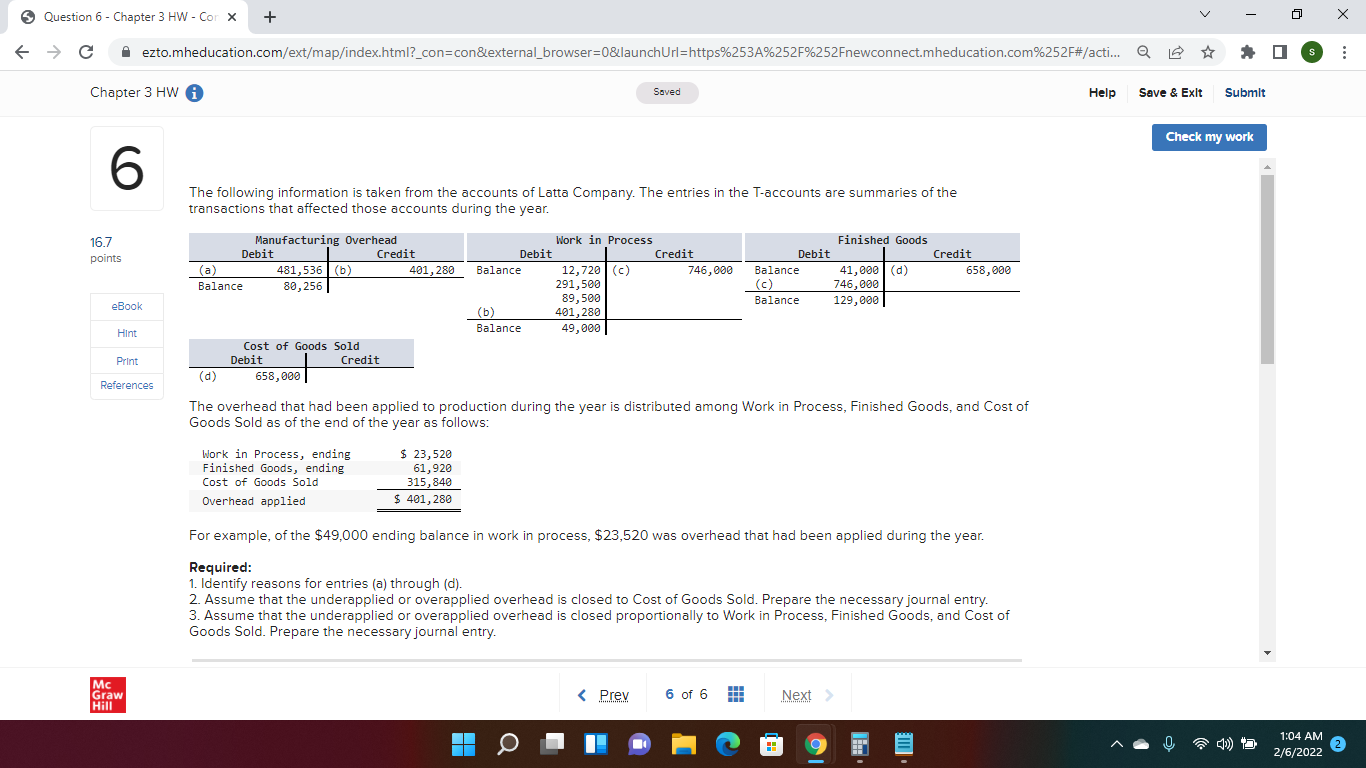  Question 6 - Chapter 3 HW - Cor X + V
