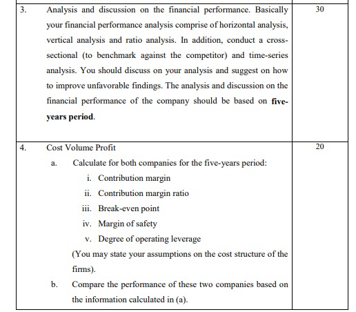  3. Analysis and discussion on the financial performance. Basically 30 your