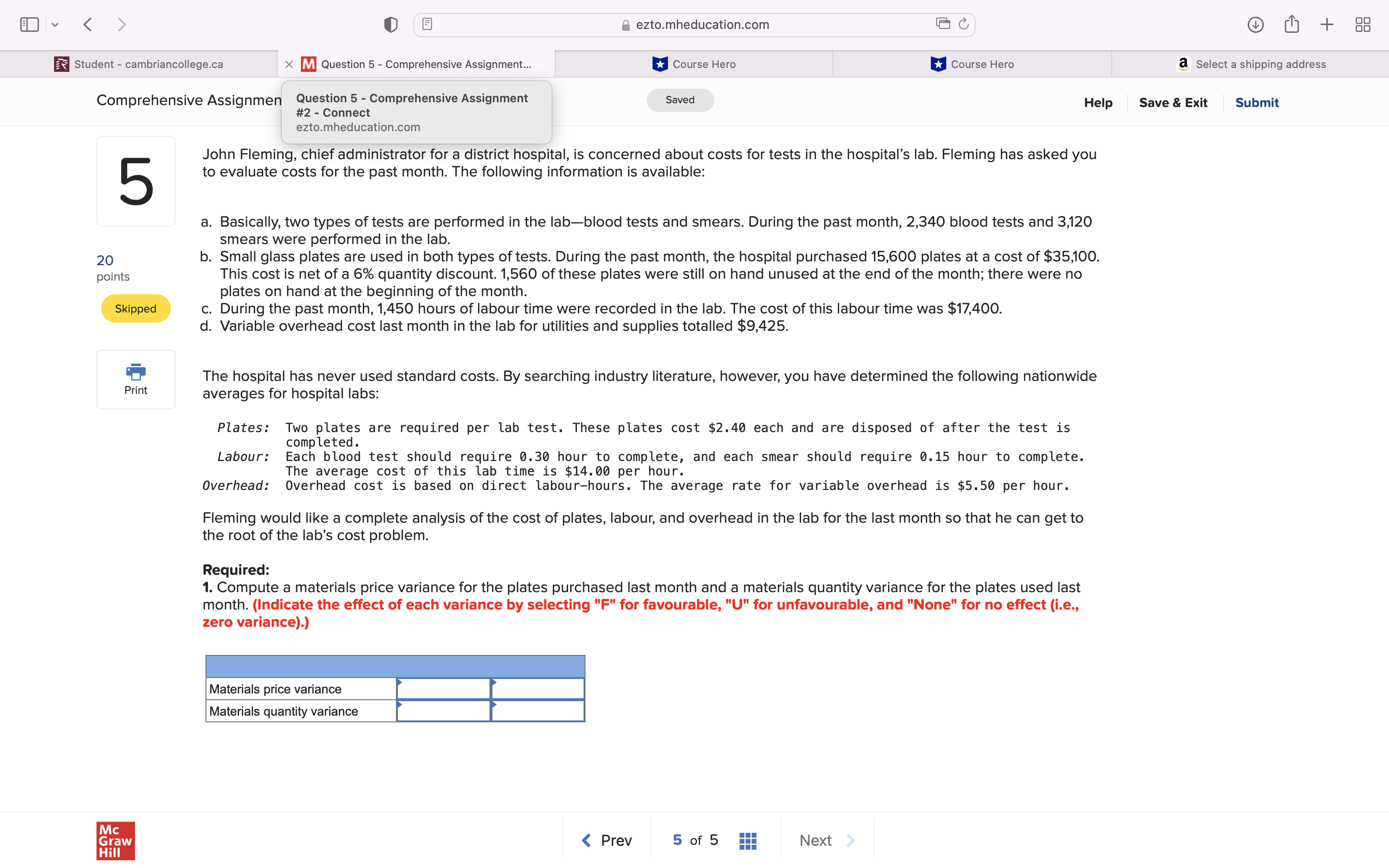  ED V 0 a B ezto.mheducation.corn C; (D m + DE