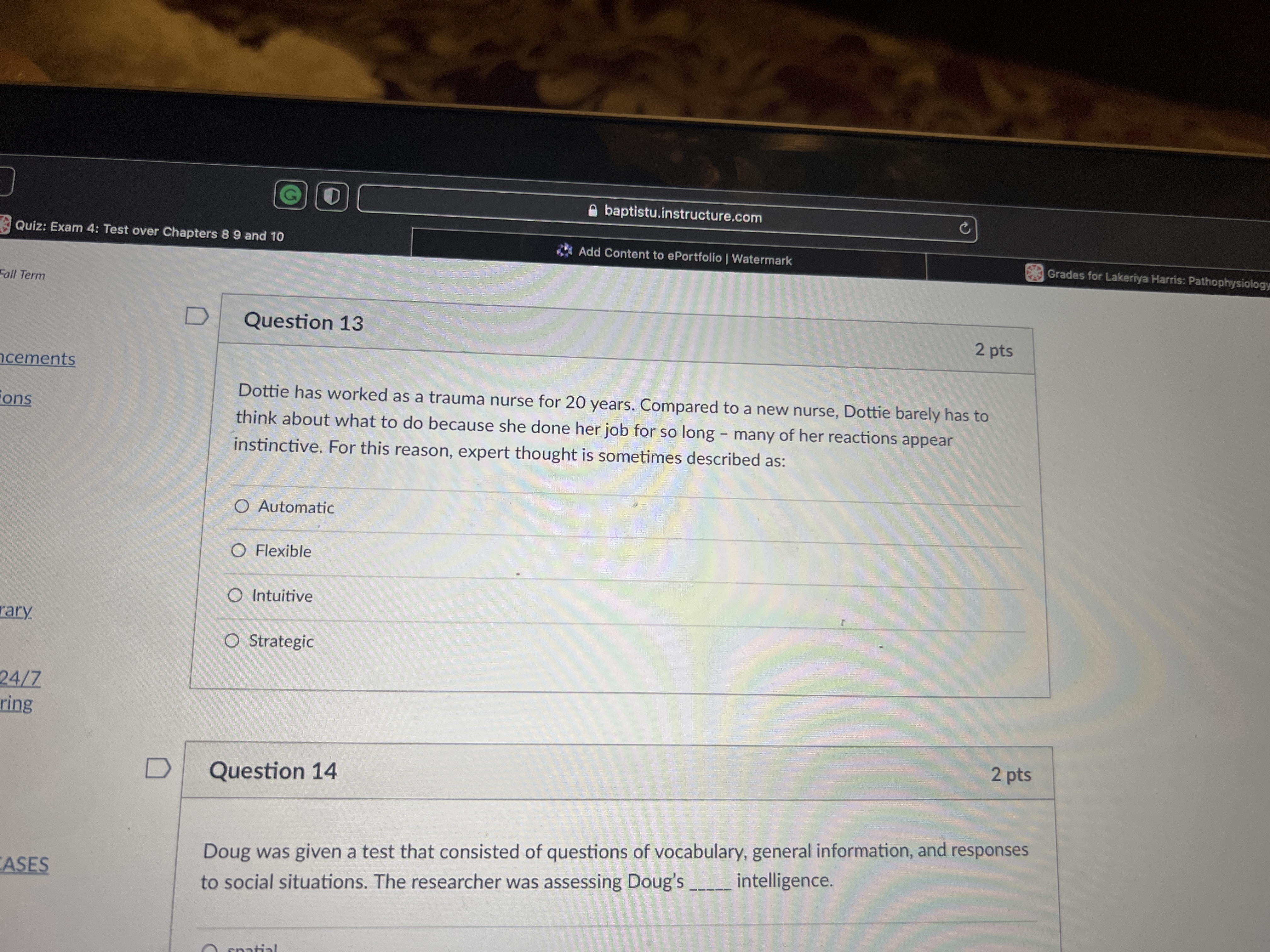 Add Content to ePortfolio | Watermark Compensation theory Grades for Lakeriya Question