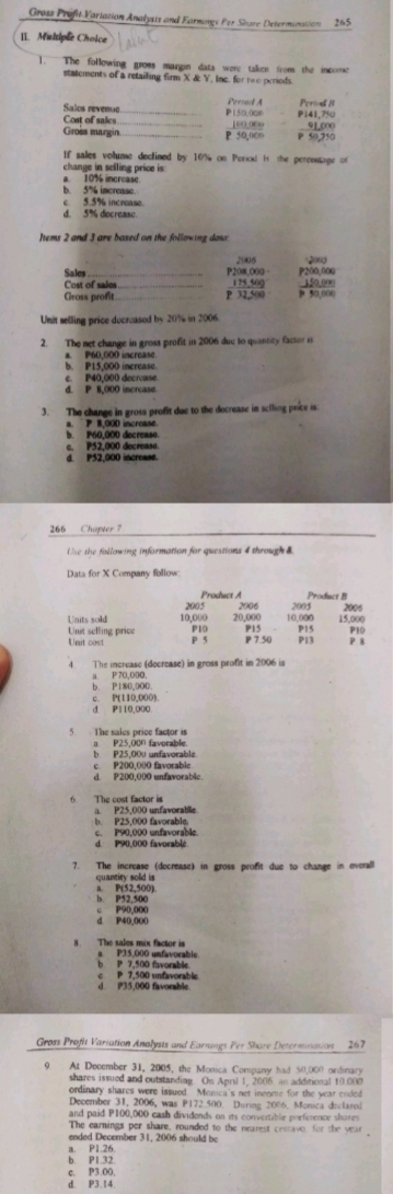 urgent need answer and solution Grou Profit Variation Analysis and Forming: Per