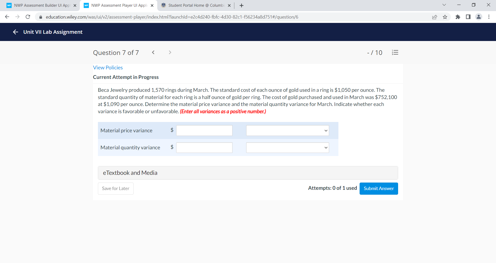 WP NWP Assessment Builder UI Appl X WP NWP Assessment Player