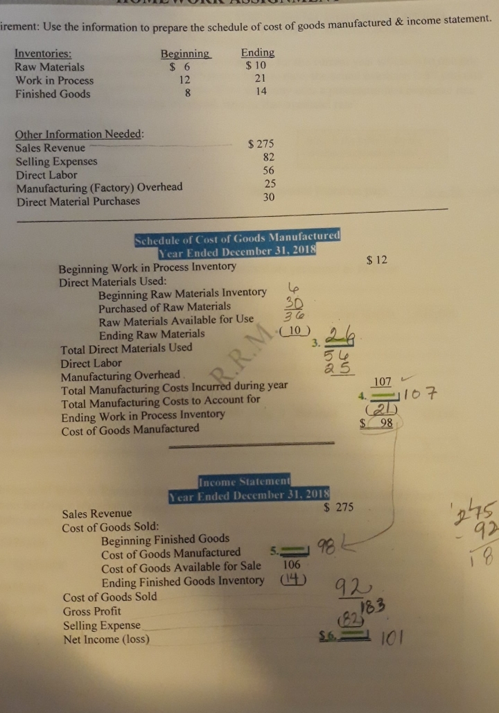 need help double checking my work irement: Use the information to prepare