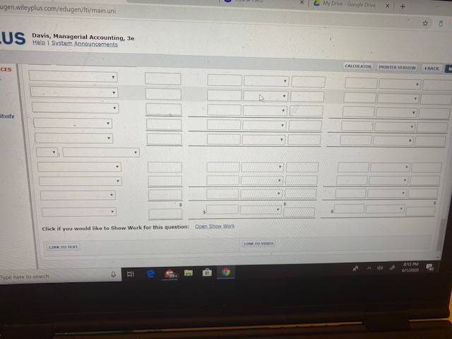 Revenue $2,320,000 Variable expenses Direct materials $651,840 Direct labor 372,480 Variable overhand