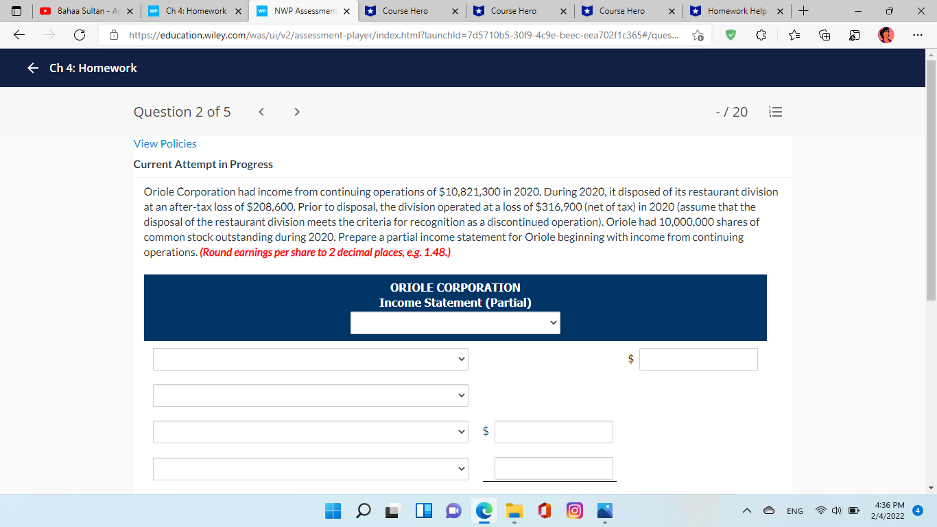  Bahaa Sultan - Ar x WP Ch 4: Homework X WP