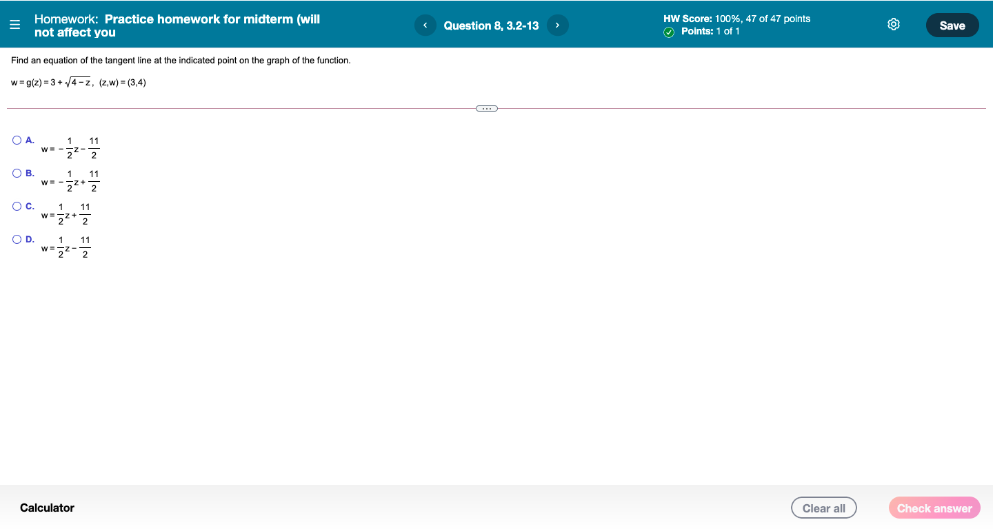  E Homework: Practice homework for midterm (will HW Score: 100%, 47