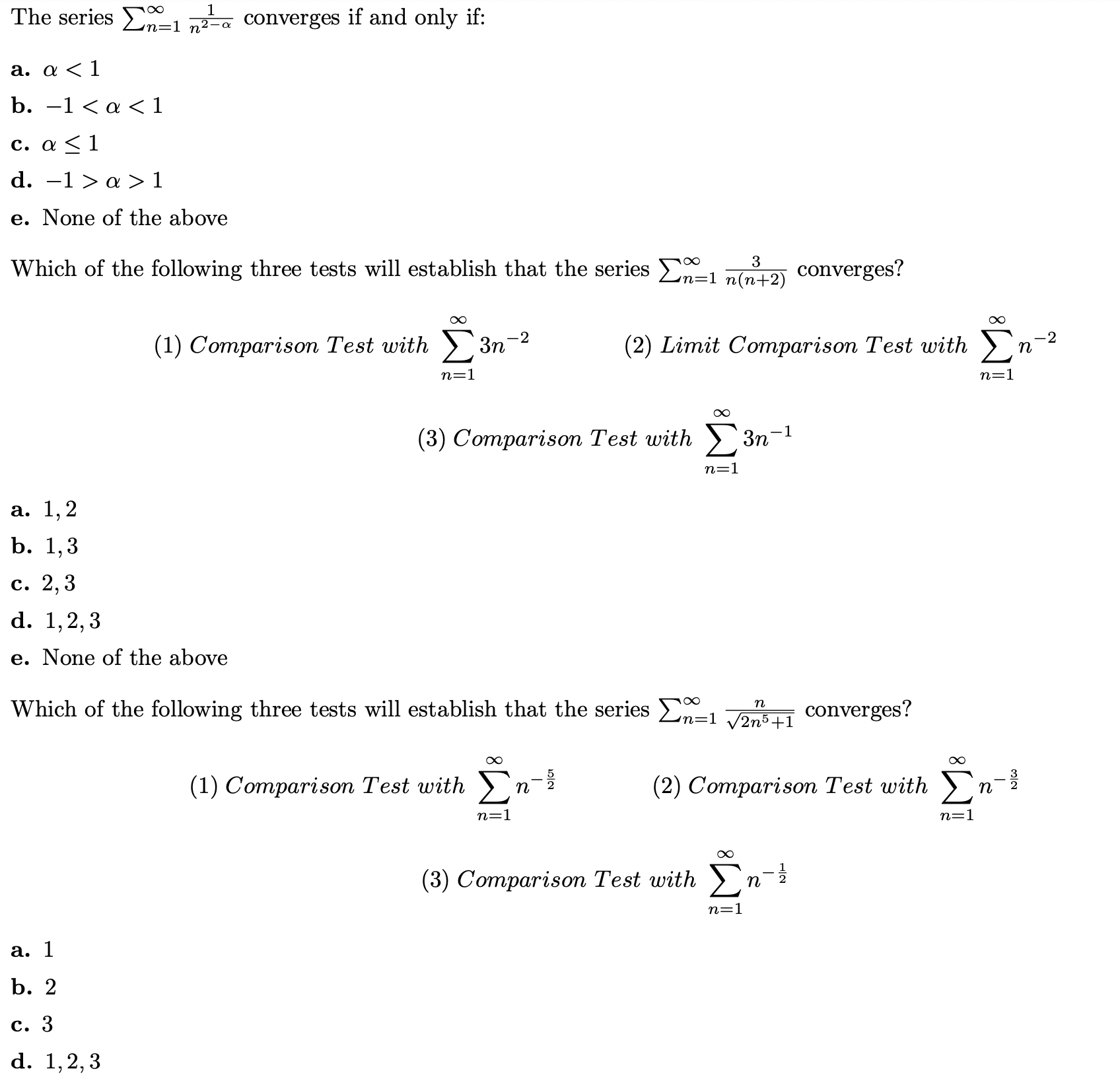 is called the index of the series and the an's are called