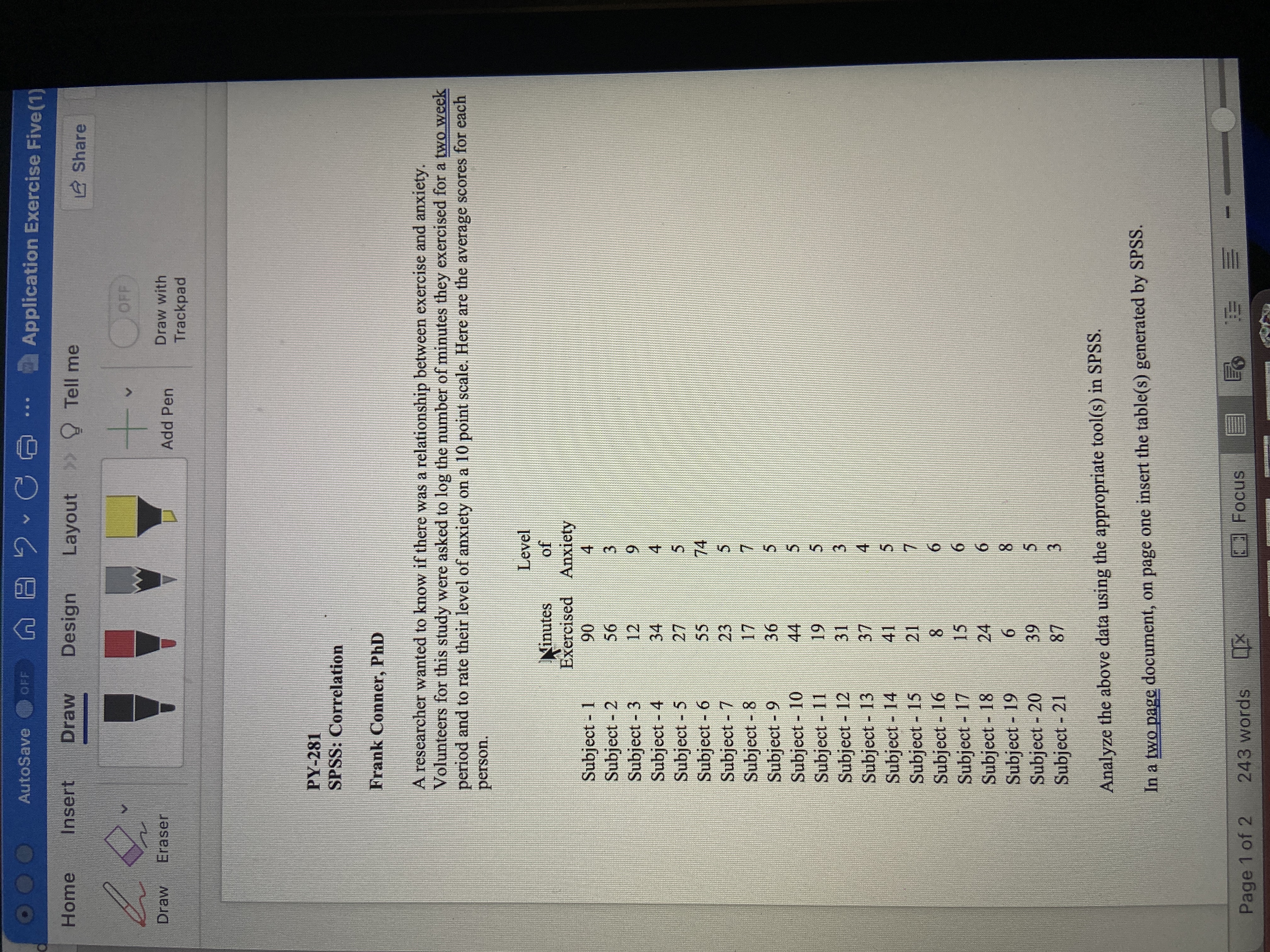 AutoSave OFF n A 12 0 6 .. Application Exercise Five(1)